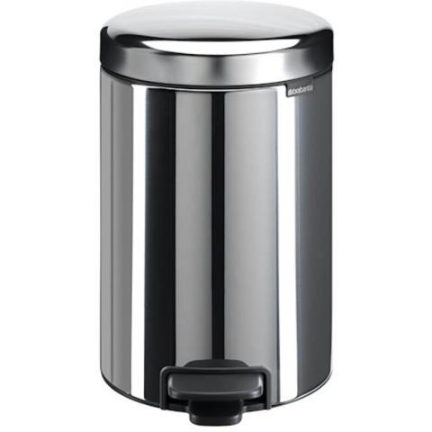 Brabantia - Poubelle inox 12 litres ronde à pédale Brabantia - Poubelle inox 12 litres ronde à pédale