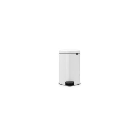 Brabantia - Poubelle métal blanc 20 litres ronde à pédale - Blanc