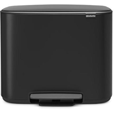 BRABANTIA Poubelle à pédale 36 L Matt Black - Bo 121463