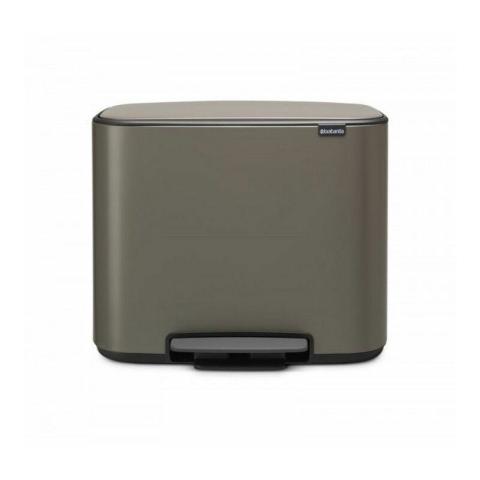Brabantia - Poubelle à pédale 36l platinum 121449 - gris