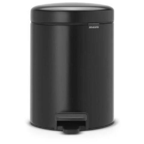 Brabantia - Poubelle a pédale NewIcon - 5L - Noir mat - Noir