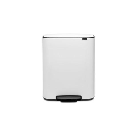 Brabantia - Poubelle à pédale Poubelle à pédale Bo, 60 l - White