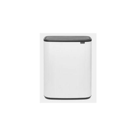 Brabantia - Poubelle Touch Bo Touch Bin, 2 x 30 litres, White 221408