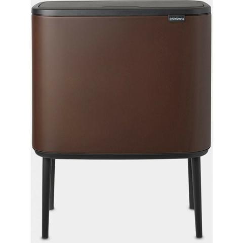 Brabantia - Poubelles Bo Touch Bin 11 + 23L, marron (208621)