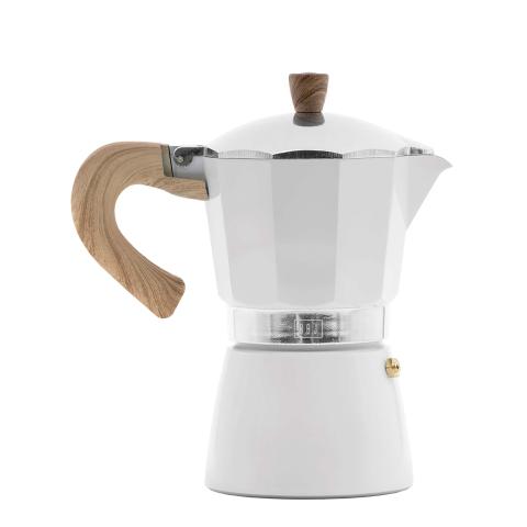 Cafetière moka Hola blanche 6 tasses en Aluminium BOJ Cafetière moka Hola blanche 6 tasses en Aluminium BOJ