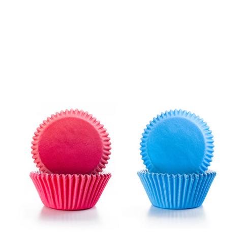 Caissettes à cupcakes bleues et roses 100 pièces Ibili