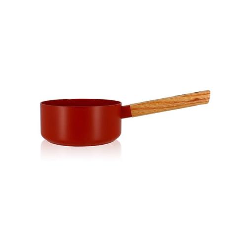 Casserole Ector induction aluminium revêtu manche en bois 16 cm rouge Ogo