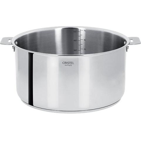 Casserole inox Casteline sans manche 18 cm Cristel