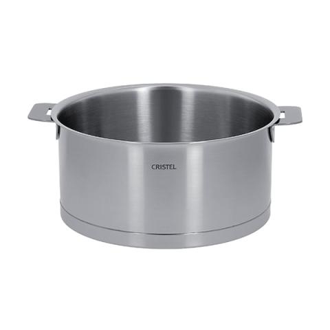 Casserole inox Strate sans manche 18 cm Cristel