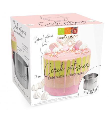 Cercle pâtissier extensible - 12 cm de hauteur Scrapcooking