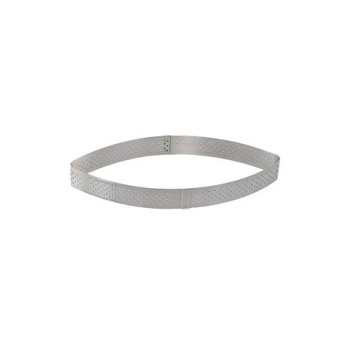 Cercle perforé à tarte et calisson Valrhona 10 cl 12 cm inox De Buyer Cercle perforé à tarte et calisson Valrhona 10 cl 12 cm inox De Buyer