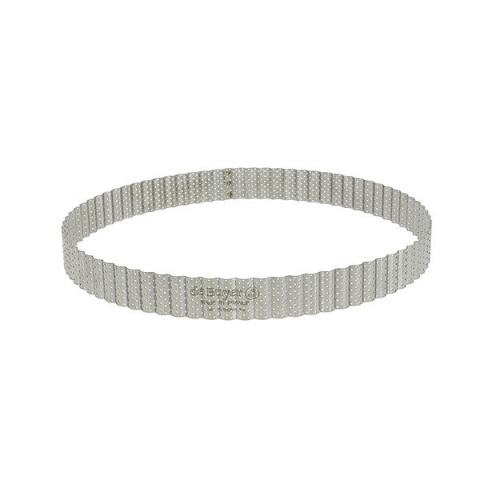 Cercle à tarte perforé cannelé acier inoxydable 28 cm De Buyer Cercle à tarte perforé cannelé acier inoxydable 28 cm De Buyer