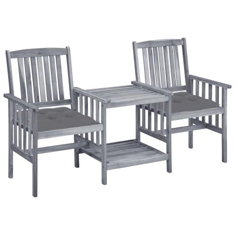 Chaises de jardin avec table à thé et coussins acacia solide 02_0013344 Chaises de jardin avec table à thé et coussins acacia solide 02_0013344