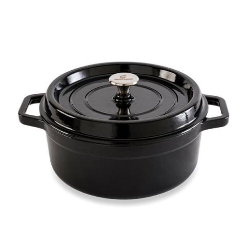 Cocotte en fonte ronde 28 cm 5,6 L noire Mathon Cocotte en fonte ronde 28 cm 5,6 L noire Mathon