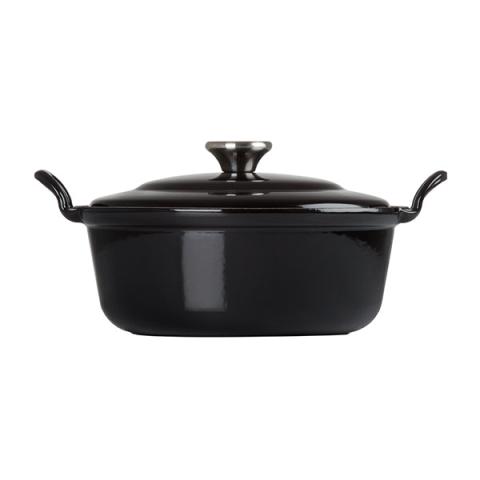 Cocotte fonte ronde Plume 24 cm 2,4 L noir Le Creuset