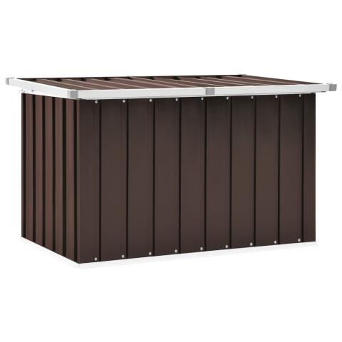 Coffre boîte meuble de jardin rangement 109 x 67 x 65 cm marron 02_0013093