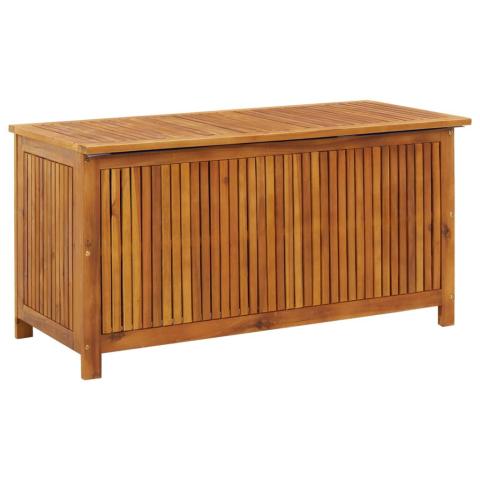 Coffre boîte meuble de jardin rangement 113 x 50 x 58 cm bois d'acacia solide 02_0013000