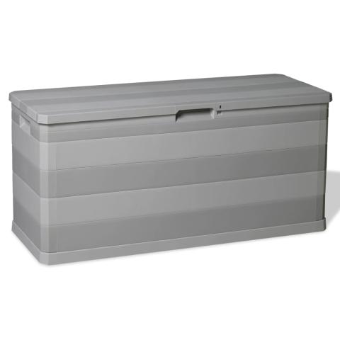Coffre boîte meuble de jardin rangement 117 x 45 x 56 cm gris 02_0013079