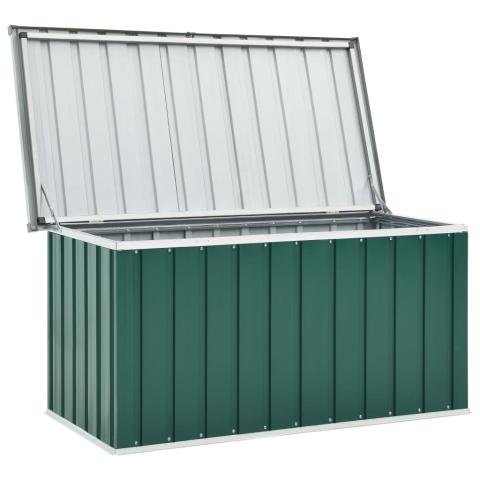 Coffre boîte meuble de jardin rangement 129 x 67 x 65 cm vert 02_0013126