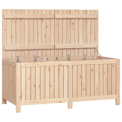 Coffre boîte meuble de jardin rangement 147 x 68 x 64 cm bois massif de pin 02_0013008