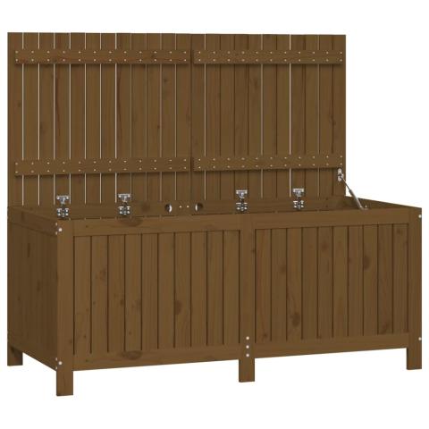 Coffre boîte meuble de jardin rangement 147 x 68 x 64 cm bois pin marron miel 02_0013104