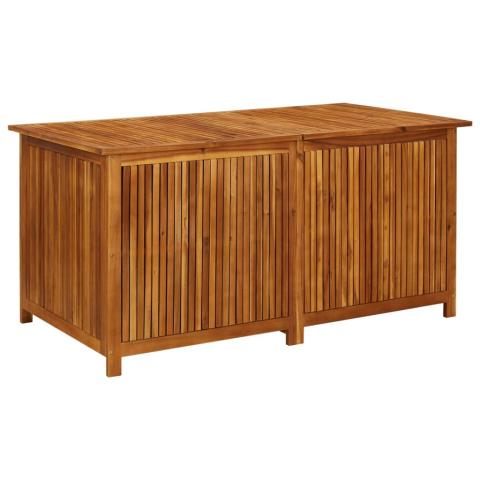 Coffre boîte meuble de jardin rangement 150 x 80 x 75 cm bois d'acacia solide 02_0013012
