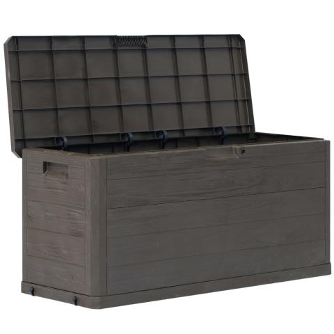 Coffre boîte meuble de jardin rangement 280 litres marron 02_0013026
