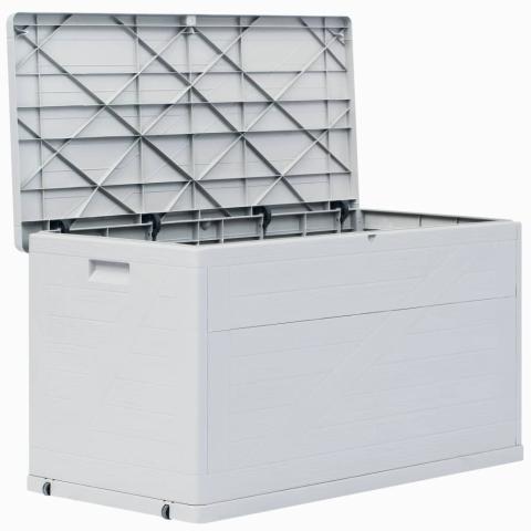 Coffre boîte meuble de jardin rangement 420 litres gris clair  02_0013037