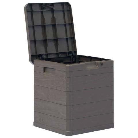 Coffre boîte meuble de jardin rangement 90 litres marron 02_0013051