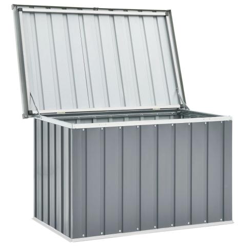 Coffre boîte meuble de jardin rangement gris 109 x 67 x 65 cm 02_0013077