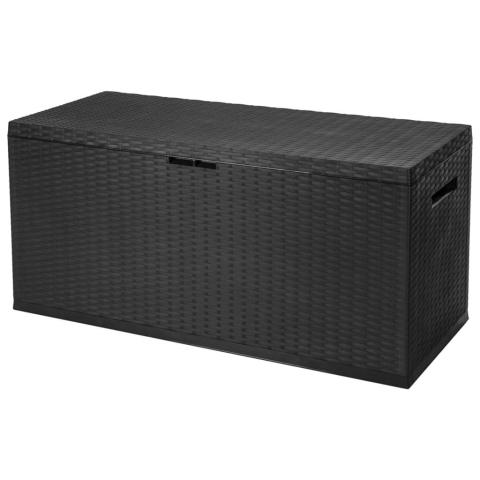 Coffre boîte de rangement de jardin 312 litres gris foncé 02_0013185