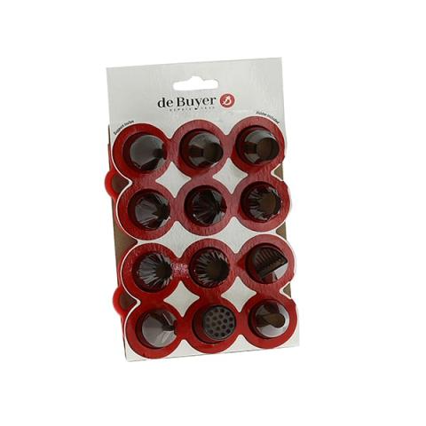 Coffret 12 douilles Tritan Mix avec support De Buyer Coffret 12 douilles Tritan Mix avec support De Buyer