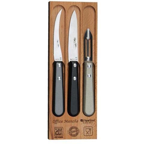 Coffret 3 couteaux éplucheur tomate et office Roger Orfèvre