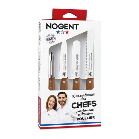 Coffret apéro 4 couteaux cerisier des bois Nogent