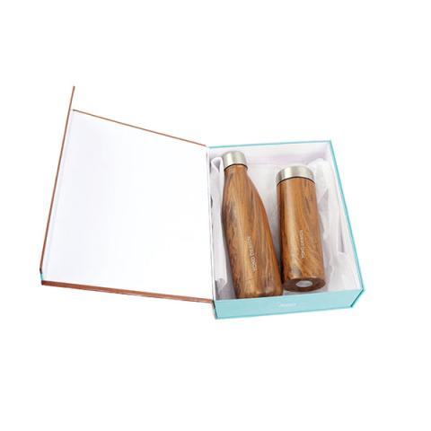 Coffret bois 1 bouteille 500 ml et 1 théière 350ml Yoko® Design