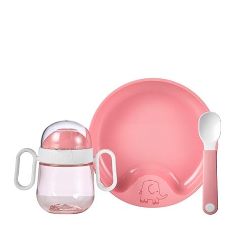 Coffret repas bébé 3 pièces rose Mepal Coffret repas bébé 3 pièces rose Mepal