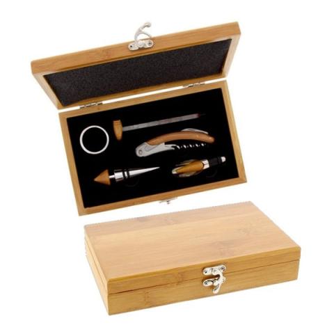 Coffret sommelier bambou 5 pièces Pradel Excellence