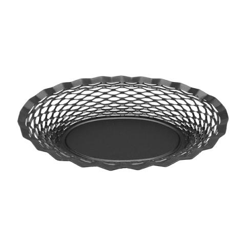 Corbeille ovale Vintage 30 cm noir mat Roger Orfèvre