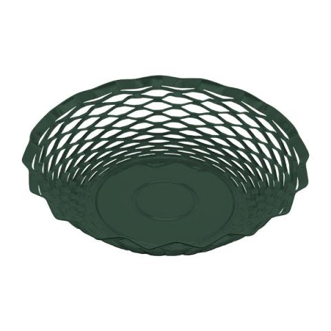 Corbeille ronde Vintage 24,5 cm vert sapin Roger Orfèvre