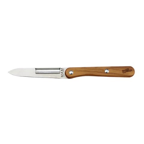 Couteau d'office et éplucheur 2 en 1 avec manche en bois d'olivier Roger Orfèvre