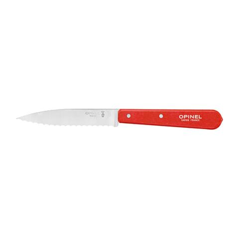 Couteau office N°113 lame crantée inox 10 cm rouge Opinel Couteau office N°113 lame crantée inox 10 cm rouge Opinel