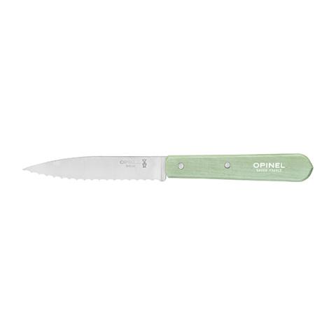 Couteau office N°113 lame crantée inox 10 cm sauge Opinel Couteau office N°113 lame crantée inox 10 cm sauge Opinel