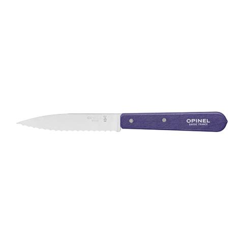 Couteau office N°113 lame crantée inox 10 cm violet Opinel