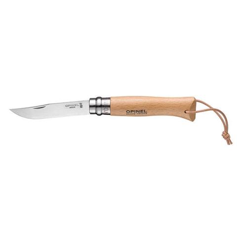 Couteau pliant N°8 lame inox 8,5 cm avec lanière Baroudeur Opinel Couteau pliant N°8 lame inox 8,5 cm avec lanière Baroudeur Opinel