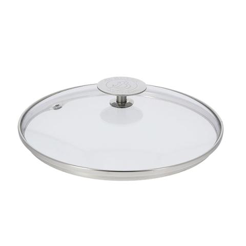 Couvercle en verre cerclé inox 18 cm De Buyer