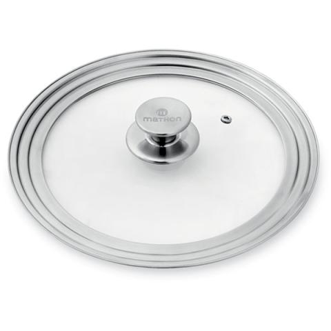 Couvercle en verre et inox multidiamètre 24, 26 et 28 cm Mathon Couvercle en verre et inox multidiamètre 24, 26 et 28 cm Mathon