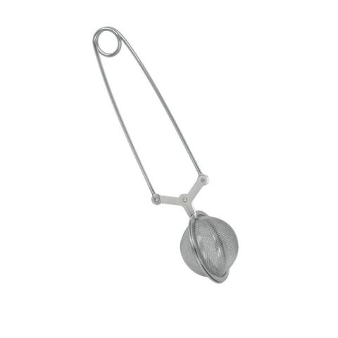 Cuillère-pince à thé boule ronde en inox