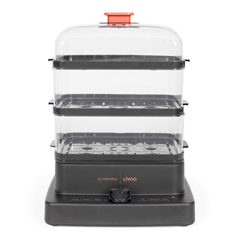 Cuiseur vapeur noir 12L 1200W DOC300 Livoo Cuiseur vapeur noir 12L 1200W DOC300 Livoo