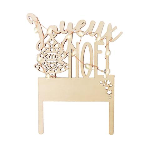 Décoration bois et LED Joyeux Noël Scrapcooking