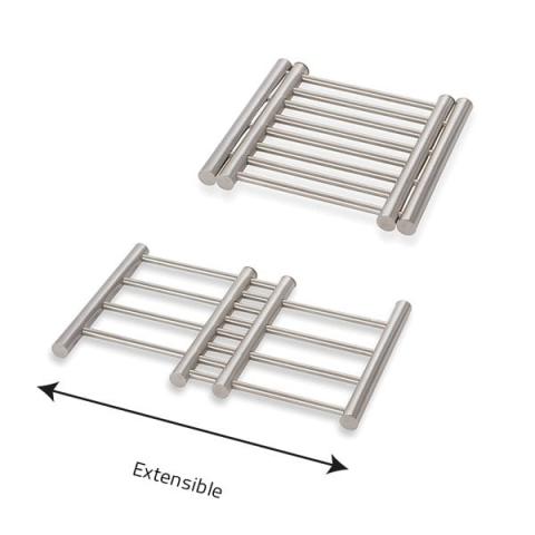 Dessous de plat extensible en inox 22,5 cm à 37 cm Dessous de plat extensible en inox 22,5 cm à 37 cm